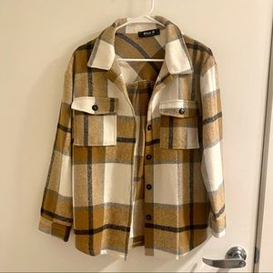 Pink Lily Plaid Shacket